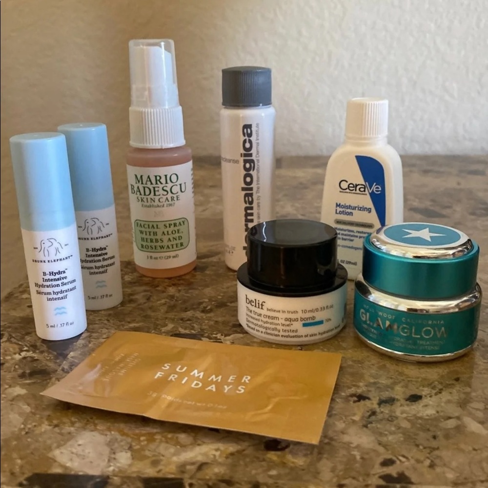 High end skin care trial size bundle